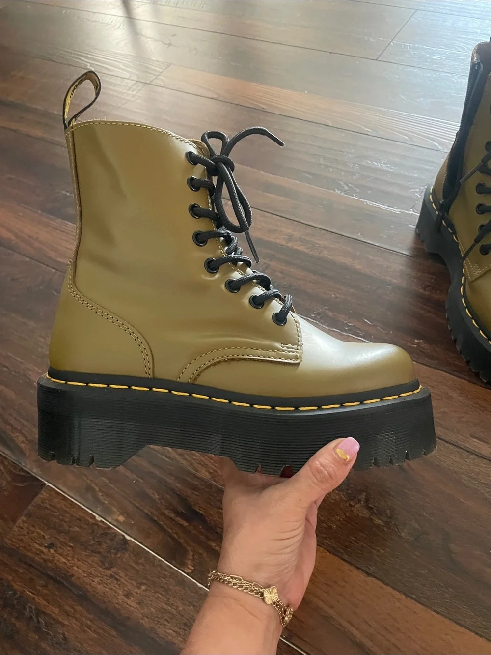 Dr Marten’s Smooth Leather Platform Boots